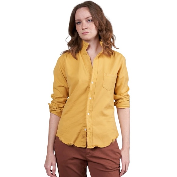 Frank & Eileen Tops - Frank & Eileen Barry Gold Organic Cotton Classic Button Up Shirt Women’s Small